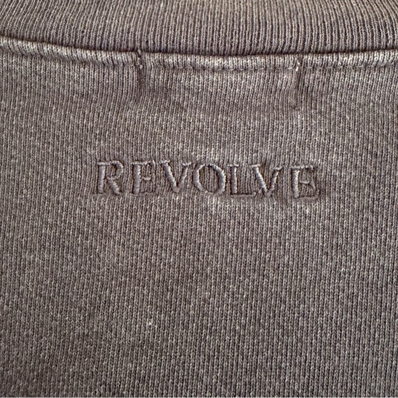 RVLV by Revolve Limited Edition Oversized Crewneck Sweatshirt Charcoal Gray - Picture 2 of 5